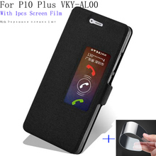 Funda de cuero PU con ventana de visión inteligente para teléfono Huawei P10 plus, carcasa trasera con tapa para VKY-AL00 2024 - compra barato
