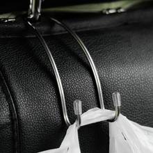 Крючок для автомобильного сиденья металлический крючок для автомобильного сиденья авто подголовник крючок держатель для сумок зажимы многофункциональный для автомобильного мешка кошелек 2024 - купить недорого