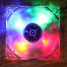 AMZDEAL Hot Sale New 4 Pin 120mm Computer Case Quad LED Light 9-Blade CPU Cooling Heat Radiation Fan For PC Computer 2024 - buy cheap