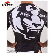 SOTF 2015 new Title Tiger Muay Thai MMA wearing tight fitting short-sleeved suit sweatshirt Shuzhan Tai boxing boxing 2024 - buy cheap