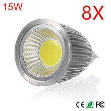 8Pcs Super Power LED Ceiling light COB LED lamp DC12V MR16 LED Bulb light 15W High Luminous Spotlight Free shipping 2024 - buy cheap