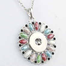 snap button jewelry Newest pendant Necklace OEM, ODM (fit 18mm snaps) bead 030505 2024 - buy cheap