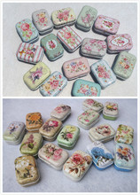 A Box Of 32 Mini Beautiful Flowers Tin Metal Box Sealed Jar Packing Boxes Home Small Storage Organizer For Jewelry Kids Toy Gift 2024 - buy cheap