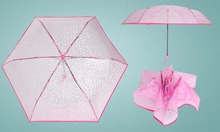 Transparent Folding Umbrella Rain Sun Clear Dot Parasol Super Light 2024 - buy cheap
