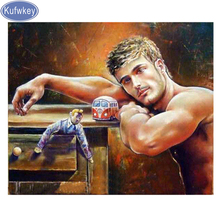 DIY 3D Diamond Painting Cross Stitch,"gay men images",Full Square drill,Embroidery Mosaic diamond picture,portrait,gay Gifts 2024 - buy cheap