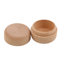 Solid Wood Box Round Buckle Cover Round Box Ring Earrings Container Storage Case Wooden Gift Box Storage Box 2024 - buy cheap