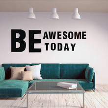 Be Awesome Today Наклейка на стену-вдохновляющие цитаты наклейка-Мотивационная виниловая настенная наклейка художественный виниловый Декор для гостиной 18Sep 2024 - купить недорого