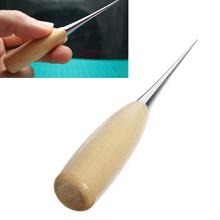 1pc Professional Cloth Awl Sewing Tool Hole Punching Leather Wood Handle Steel awl Craft Stitching Leather Tools 2024 - buy cheap