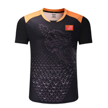 Новые китайские рубашки для настольного тенниса Dragon с флагом, рубашки для пинг-понга, одежда для настольного тенниса, спортивные рубашки для настольного тенниса 2024 - купить недорого