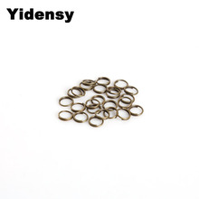 Yidensy anel de pular aberto de metal, anel de 6mm com divisão dupla, ouro, prata, bronze antigo, cor de bronze, conector de joias diy (50g, 660 peças) 2024 - compre barato