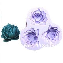 Free shipping 100% food grade material flowers modelling silicon soap mold Cake decoration mold fondant Cake mold NO.SI362 2024 - buy cheap