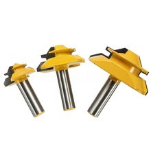 3Pcs 1/2 inch Shank Lock Miter Glue Joint Router Bit 45 Degree Woodwork Cutter Set 2024 - buy cheap