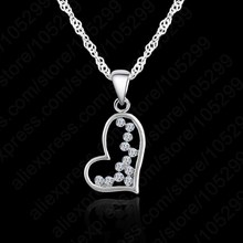 New Arrival Austria Crystal Pendant Necklace 925 Sterling Silver  ColorJewelry Pendant Necklace Women Heart Wedding 2024 - buy cheap