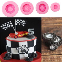 Silicone Tires Wheel Fondant Cake Molds Chocolate Cookies Mould Bakeware Home Kitchen Baking Decorating Tools Accessories 2024 - buy cheap