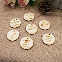 Personalized Engraved Thank You Wedding Wooden Tags Custom Round Circle  Hang Tags Rustic Wedding Bridal Shower Favors Tag 2024 - buy cheap