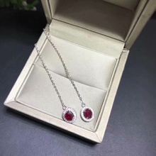 Ruby earring Free shipping Natural real ruby 925 sterling silver  Fine jewelry 2024 - buy cheap