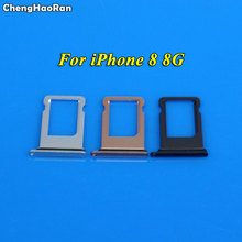 ChengHaoRan Sim Card Tray Slot Holder Socket For iPhone 8 8G 8P 8 Plus Sim Card Adapter With Tool 2024 - buy cheap