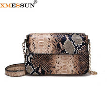 XMESSUN 2021 Small Snake Crossbody Bag Women Fashion Snake PU Leather Shoulder Bags Female Chain Messenger Bag Travel Bag F213 2024 - buy cheap