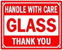500pcs/lot 127x102mm HANDLE WITH CARE GLASS THANK YOU, Shipping Label/Sticker, Item No.SS30 2022 - купить недорого