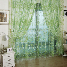 Printed Tulle Door Window Screening Pastoral Floral Curtain Sheer Drape Valances Window Curtains Home Decor 200*95cm 2024 - buy cheap