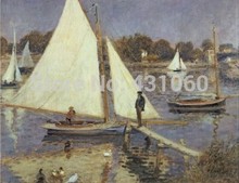 Decorative painting High quality Oil painting Landscape hand painted The Seine at Argenteuil  Pierre Auguste Renoir painting 2024 - buy cheap