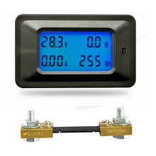 Medidor LCD Digital 4 en 1 de CC, probador de corriente de voltaje 8-100V 0 ~ 50A/100A, Panel de Monitor de potencia, derivación de calibre de coche 100A 2024 - compra barato