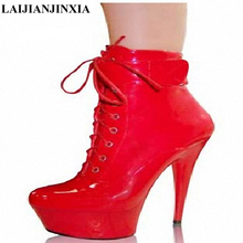 Laijianjinxy sapatos femininos de salto alto, 15cm, linha primavera, sapatos para festa, vestido de pole dance 2024 - compre barato