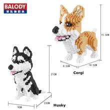 Balody Mini Blocks Cute Corgi Dog Plastic Building Toy Animal Poodle Model Brinquedos Husky Toys for Children Lovely Gifts 16043 2024 - buy cheap