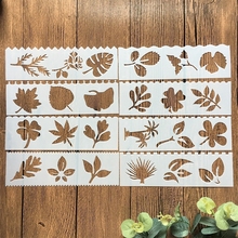 New 8Pcs/Set 18cm Tree Leaves DIY Layering Stencils Painting Scrapbook Coloring Embossing Album Decorative Card Template 2024 - buy cheap