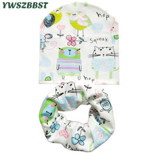 2022 New Spring Autumn Cotton Baby Hat Warm Beanies for Boys Girls Outdoor Kids Head Cover Neck Collar Children Hat Scarf Set 2024 - buy cheap