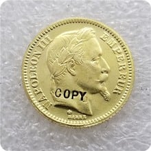 1865 France Gold 20 Francs COIN COPY commemorative coins-replica coins medal coins collectibles 2024 - buy cheap