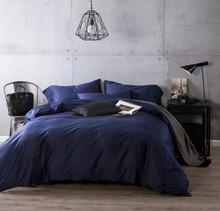 Luxury navy blue egyptian cotton bedding sets sheets bedspreads king size queen quilt duvet cover bed in a bag linen double 4pcs 2024 - buy cheap