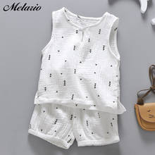 Melario Clothing Sets Summer Kids Clothes Boys Cotton Linen Clothing Set Children Linen Top+Short Outfits Baby Girls Clothes 2024 - buy cheap