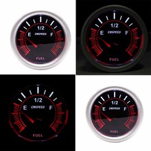 2" 52mm Red LED Car Pointer Fuel Level Meter with Sensor E-1/2-F Smoke Screen Automotive Petrol Meter 2024 - buy cheap