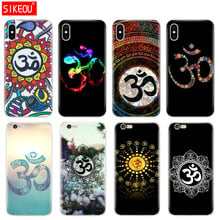 Silicone Cover Phone Case For Iphone 6 X 8 7 6s 5 5s SE 2020 Plus 10 XR XS 11 Pro Max Case Aum Om Yoga 2024 - buy cheap