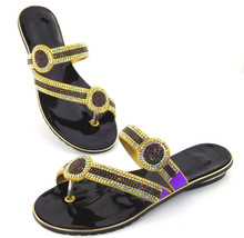 doershow Guaranteed Quality African Summer Slippers Sandals Women Rhinestone Pumps Free Shipping!!DD1-104 2024 - buy cheap