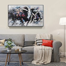 High Skills Artist Hand-painted Modern Abstract Bull Oil Painting For Wall Decoration Abstract Strong Bull Oil Painting 2024 - buy cheap