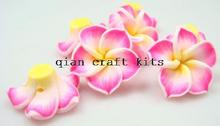 200pcs Pink Clay Flower Beads, 20mm, Plumeria Flower Beads, Beads Flower, polymer clay Flower D25 2024 - buy cheap