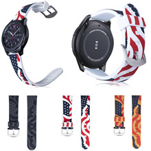 Gear S3 Frontier / Classic Watch Band, 22mm US National Flag Soft Silicone Watch Replacement Bracelet Strap for Samsung Gear S3 2024 - buy cheap