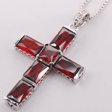 Cross Garnet 925 Sterling Silver Fashion Jewelry Pendant TE428 2024 - buy cheap