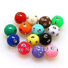 Beads,loose beads,8mm silver accent round,random mixed color , sold of 1200pcs (Min Order $20) 2024 - buy cheap