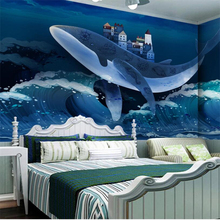 wellyu papel de parede Dream whale home children's room background wall custom large mural wallpaper 2024 - buy cheap