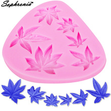 10PCS/set M404 Maple Leaf Silicone Cake Mold Fondant Cake Decorating Tools Chocolate Gumpaste Candy Clay Moulds 11.5*9.4*0.8CM 2024 - buy cheap