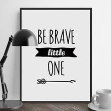 Be Brave little One Inspiration Quote Canvas Painting Arrows Art Print Poster Kids Boy Room Modern Decor 2024 - buy cheap