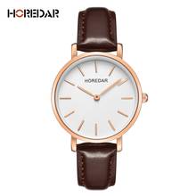 Simple Watches Top Brand Fashion Unisex Leather Watch Women High Quality Quartz Casual Wristwatch gift for couple Female Clock 2024 - buy cheap