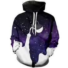 PLstar Cosmos 2018 Hot Fashion Men/Women 3D Sweatshirts Print Milk Space Galaxy Hooded Hoodies Unisex Tops 2024 - buy cheap