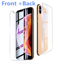 9H Front Cover Tempered Glass XR 5S SE 7Plus 4S For iphone XS MAX X 8 7 6 6S Plus 8plus back Glass Screen protector Protective 2024 - buy cheap