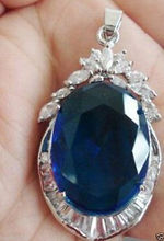 Free shipping >>>>>>BLUE STONE SILVER CRYSTAL PENDANT AND NECKLACE 2024 - buy cheap