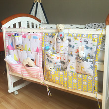 Bolsa colgante para cama de bebé de 54x59cm, organizador de cuna, bolsa de almacenamiento, pañal de juguete, bolsillo para juego de cama de cuna, bolsa de almacenamiento para pañales 2024 - compra barato