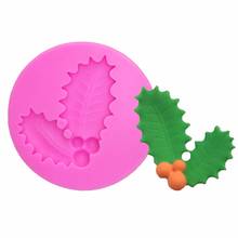 Silicone Christmas Mold Leaves Fondant diy Cake Decorating For Biscuit Chocolate Candy Cake decoration tools T1084 2024 - buy cheap